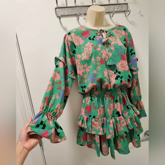 Misa Los Angeles Floral Amalya Dress Peony Size XS - Picture 7 of 12